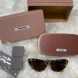 Havana Cat Eye Miu Miu Sunglasses